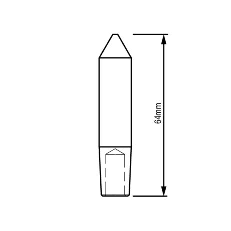 ESL122-CENTRED-POINTED-64mm-spot-welding-tip